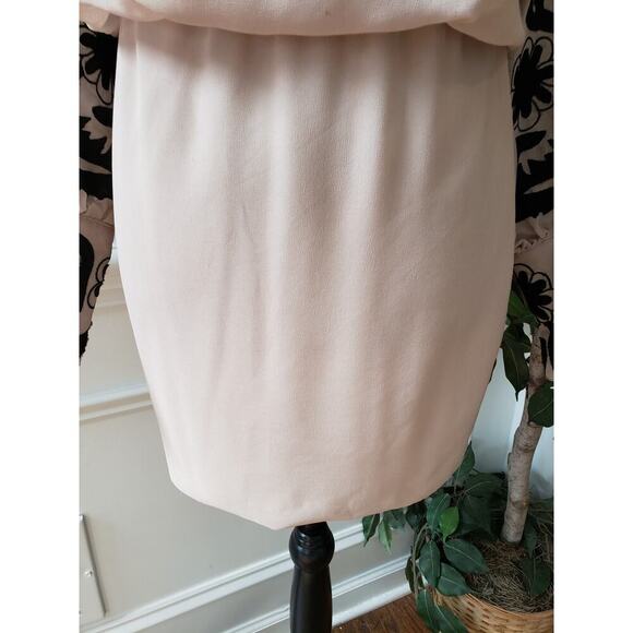Fab’rik Sheath Dress Women Small Pink Polyester Cinch Waist Cold Shoulder Sleeve - Picture 11 of 15